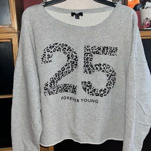 MNG Jeans Grey Crop Sweatshirt